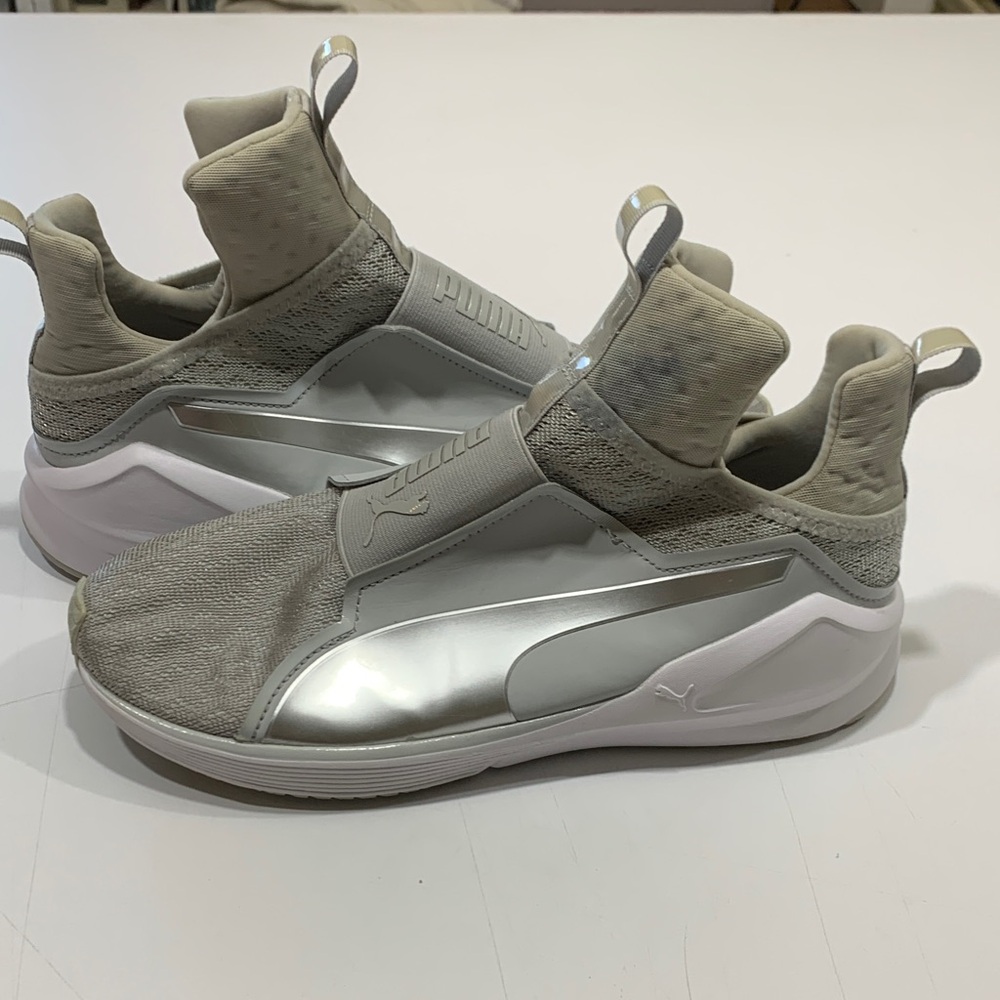 Puma grey pull on sneakers size 9.5
